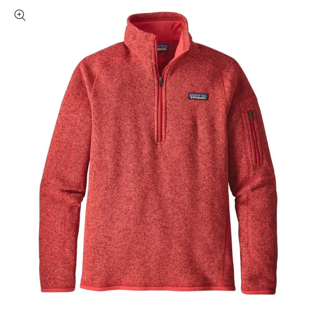 Patagonia Tomato Red Better Sweater Half Zip Fleece Jacket Medium Gorp Gorp Core